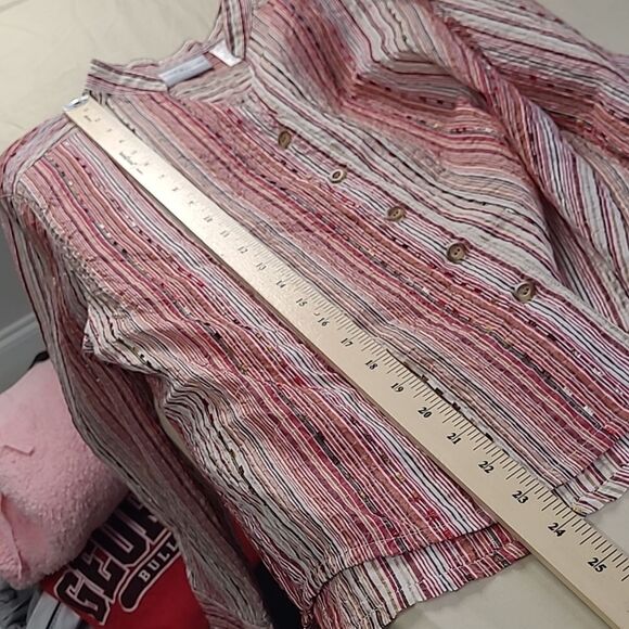 Alfred dunner 8 P striped button front shirt - Picture 5 of 8